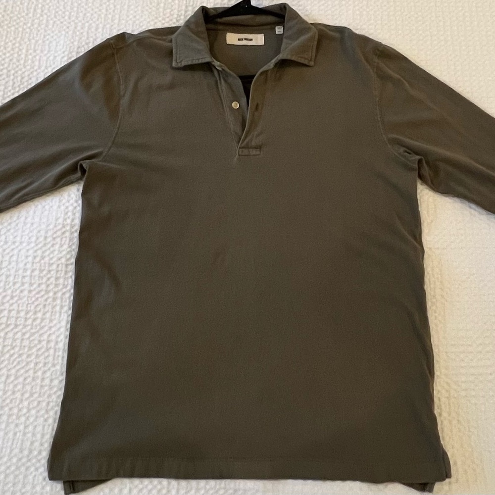 Buck Mason Men's Dark Olive Polo Shirt